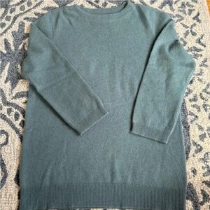 Cynthia Rowley 100% Cashmere 3/4 sleeve sweater blue Green Size Small